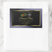 Blue Glitter Black Gold Product Label Ladybug Logo (Tas)
