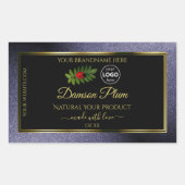Blue Glitter Black Gold Product Label Ladybug Logo (Voorkant)