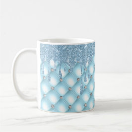 Blue Glitter Bling  Koffiemok