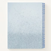 Blue Glitter Blue Poppies Sketchbook Notitieboek (Achterkant)