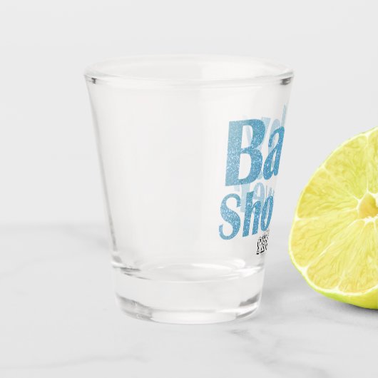 Blue Glitter Boy Baby shower Shots Shot Glas (Links)