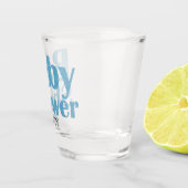 Blue Glitter Boy Baby shower Shots Shot Glas (Rechts)