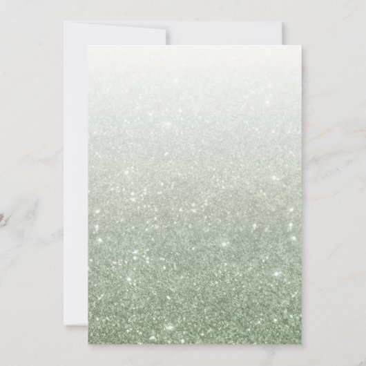 Blue Glitter Confetti Sweet 16 Invitation Kaart (Achterkant)