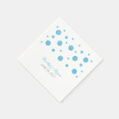 Blue Glitter Confetti Wedding Paper Napkins Servetten (Hoek)