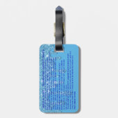 Blue Glitter CPAP Machine Carry-On Bagagelabel (Achterkant verticaal)