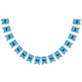 Blue Glitter Dachshund Bunting Party Banner (Alle)