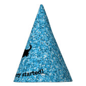 Blue Glitter Dachshund Party Petten Feesthoedjes (Rechts)