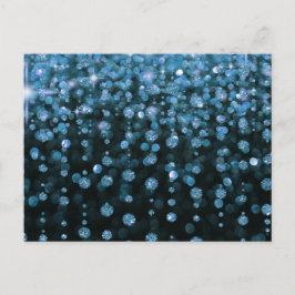 Blue Glitter Diamonds Briefkaart