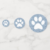 Blue Glitter Dog Cat Paw Print Animal Tracks groot Confetti (Voorkanten)