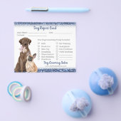 Blue Glitter Dog Grooming Report Kaart Flyer (Enkel)