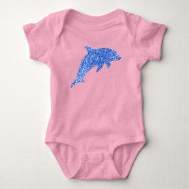 Blue Glitter Dolphin Romper