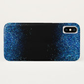 Blue Glitter Dust Phone Case (Achterkant (horizontaal))