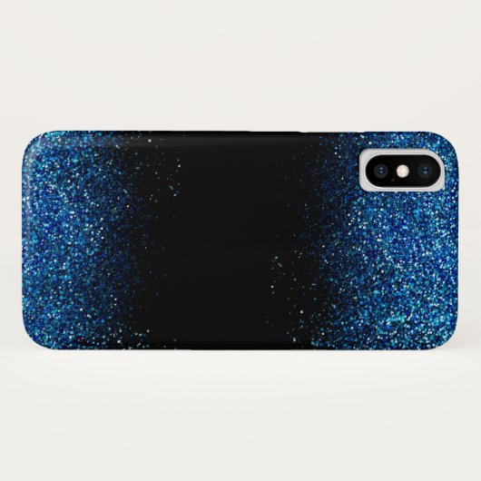 Blue Glitter Dust Phone Case (Achterkant (horizontaal))