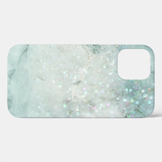 Blue Glitter en Bokeh iPhone / iPad case (Achterkant (horizontaal))