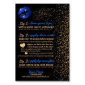Blue Glitter en Gold Confetti Lip Instructies Kaart (Voorkant)