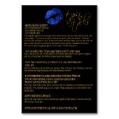 Blue Glitter en Gold Confetti Lip Instructies Kaart (Achterkant)