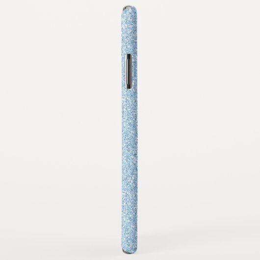 Blue Glitter en Sparkle Monogram Case-Mate iPhone Case (Achterkant/rechts)