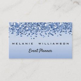 Blue Glitter Event Planner Visitekaartje
