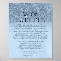 Blue Glitter Hair Salon Covid Health Safety