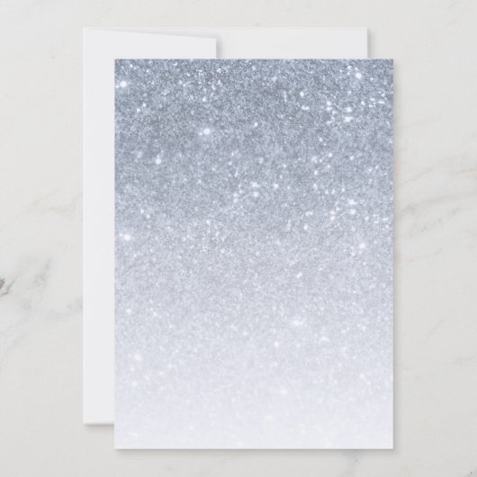 Blue Glitter is een Baby shower voor jongens Kaart (Achterkant)