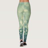 Blue Glitter: Kerst Abstract Leggings (Achterkant)