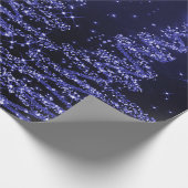 Blue Glitter kerstbomen Holiday Cadeaupapier (Hoek)