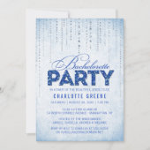 Blue Glitter Kijk Bachelorette Kaart (Voorkant)