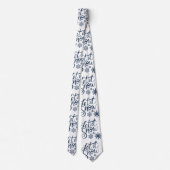 Blue Glitter laat het sneeuwkalligrafie-Stropdas Stropdas (Achterkant)