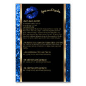 Blue Glitter Lip Toepassing en instructies Kaart (Achterkant)
