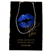 Blue Glitter Lips and Gold Marble - Hartelijk dank Medium Cadeauzakje (Achterkant)
