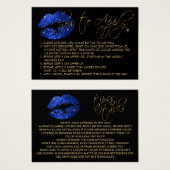 Blue Glitter Lips - Hoe aan te brengen Visitekaartje (Voorkant /achterkant)