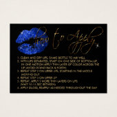 Blue Glitter Lips - Hoe aan te brengen Visitekaartje (Voorkant)