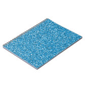 Blue Glitter look-like Pattern Notitieboek (Linkerzijde)