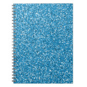 Blue Glitter look-like Pattern Notitieboek (Voorkant)