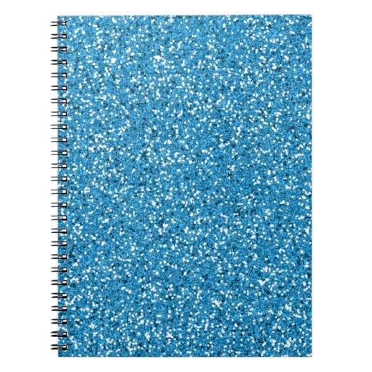 Blue Glitter look-like Pattern Notitieboek (Voorkant)