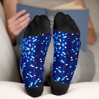 Blue Glitter Look Sokken