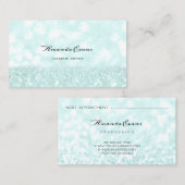 Blue Glitter make-up artiest Blogger Event Afsprakenkaartje (Voorkant / Achterkant)