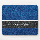 Blue Glitter Mousepad Muismat (Voorkant)
