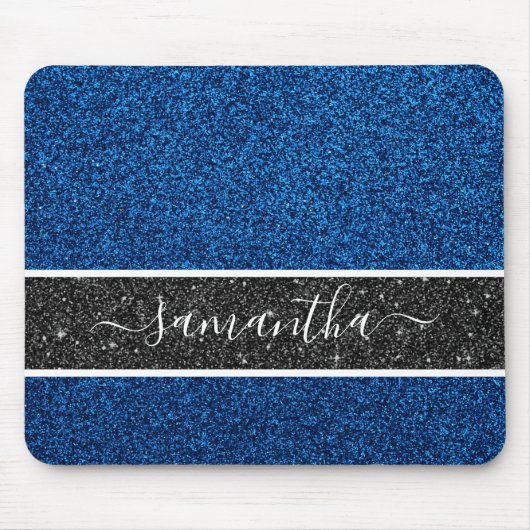 Blue Glitter Mousepad Muismat (Voorkant)