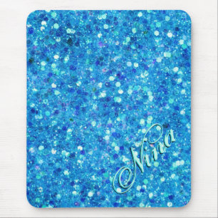 Blue Glitter Mousepad Muismat