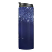 Blue glitter-naamscript thermosbeker (Geroteerd rechts)