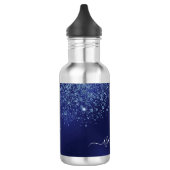 Blue glitter-naamscript waterfles (Links)