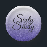 Blue Glitter Ombre 60 en Sassy 60th Birthday Papieren Bordje<br><div class="desc">Deze 60ste verjaardagsartikelen zijn perfect voor het creëren van een geweldige 60ste verjaardagsfeestdag op een royal blue glitter ombre achtergrond. Deze 60ste borden zijn perfect voor het maken van een geweldige 60ste verjaardagsfeestdag. De woorden zestig en sassy worden geplaatst gebruikend elegant modern manuscript. Neem contact met ons op via onze...</div>