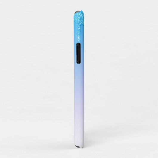 Blue Glitter Ombré Glam Sparkles Case-Mate iPhone Case (Achterkant/rechts)