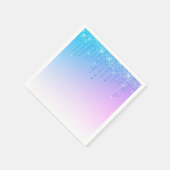 Blue Glitter Ombré Glam Sparkles Party Servet (Hoek)