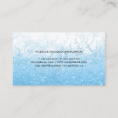 Blue Glitter Personal Trainer Visitekaartje (Achterkant)