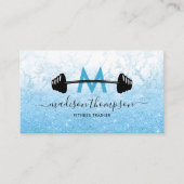 Blue Glitter Personal Trainer Visitekaartje (Voorkant)