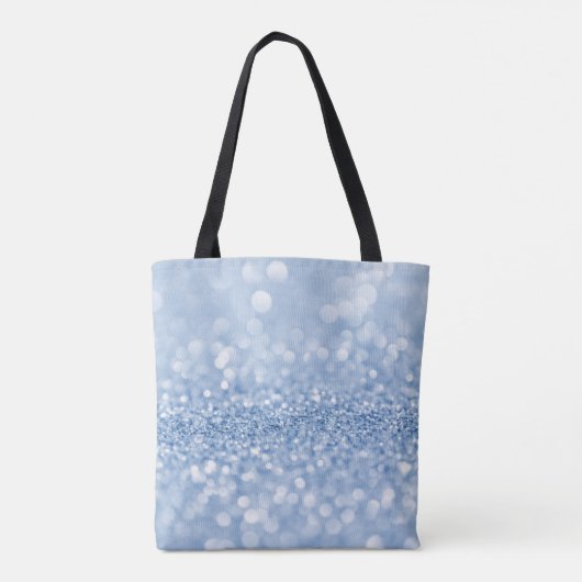 Blue Glitter Personalize Canvas tas (Achterkant)