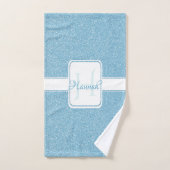 Blue Glitter Personalized Bath Towels Bad Handdoek (Handdoek)