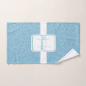 Blue Glitter Personalized Bath Towels Bad Handdoek (Handdoek)